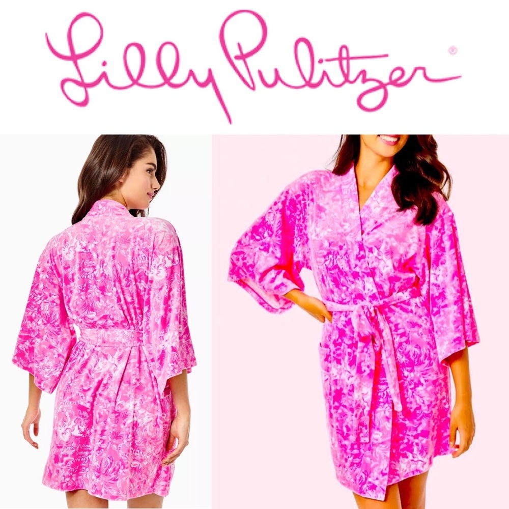 NWT Lilly Pulitzer Elaine Velour Robe